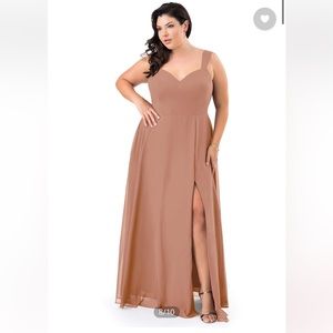 Azazie Julie bridesmaid dress, Champagne Rose, size 14